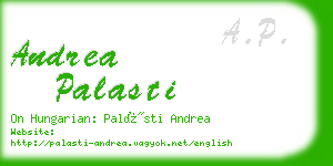 andrea palasti business card